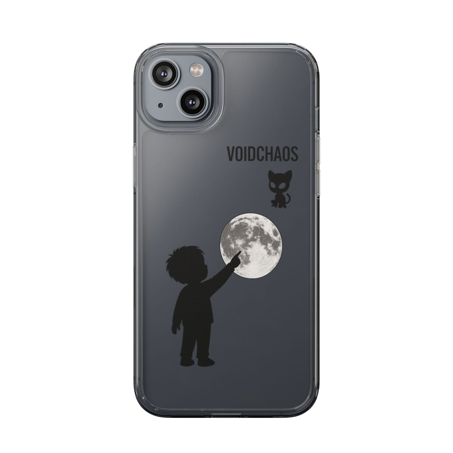 Moonlight Adventure Clear Phone Cases, Celestial Design for Kids, Adventure Gift, Unique Phone Accessories, Halloween, Birthday