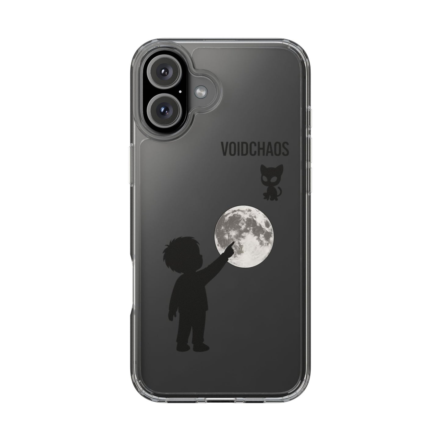 Moonlight Adventure Clear Phone Cases, Celestial Design for Kids, Adventure Gift, Unique Phone Accessories, Halloween, Birthday