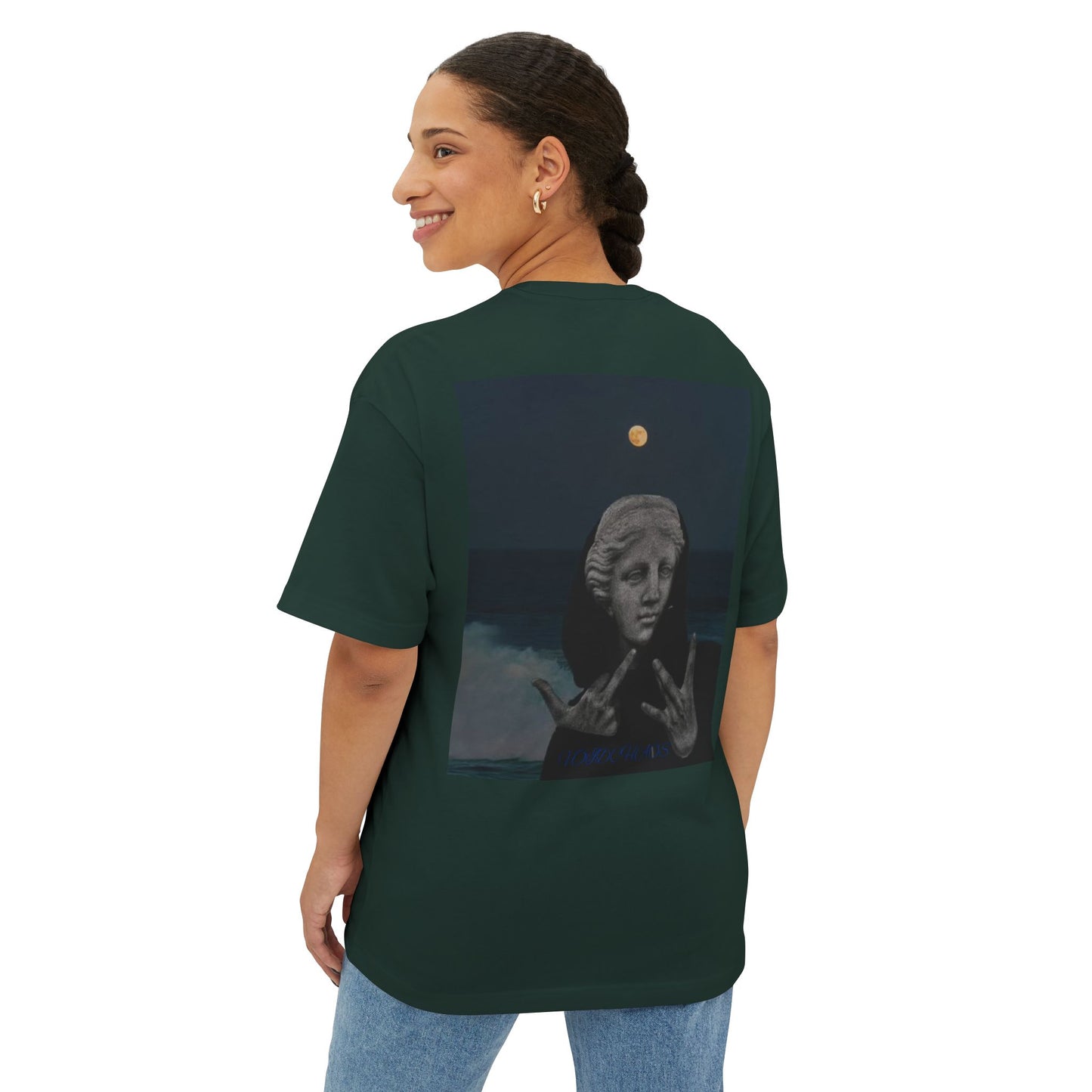 Unisex Oversized Boxy Tee with Artistic Design, Trendy Graphic Shirt, Casual Fashion Top, Gift for Art Lovers, Statement Tee