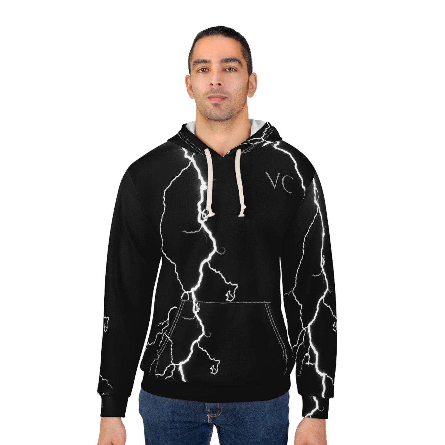 Lightning Bolt Unisex Pullover Hoodie, Cozy Sweatshirt, Unique Gift for Him/Her, Perfect for Fall/Winter, Ideal for Casual Wear