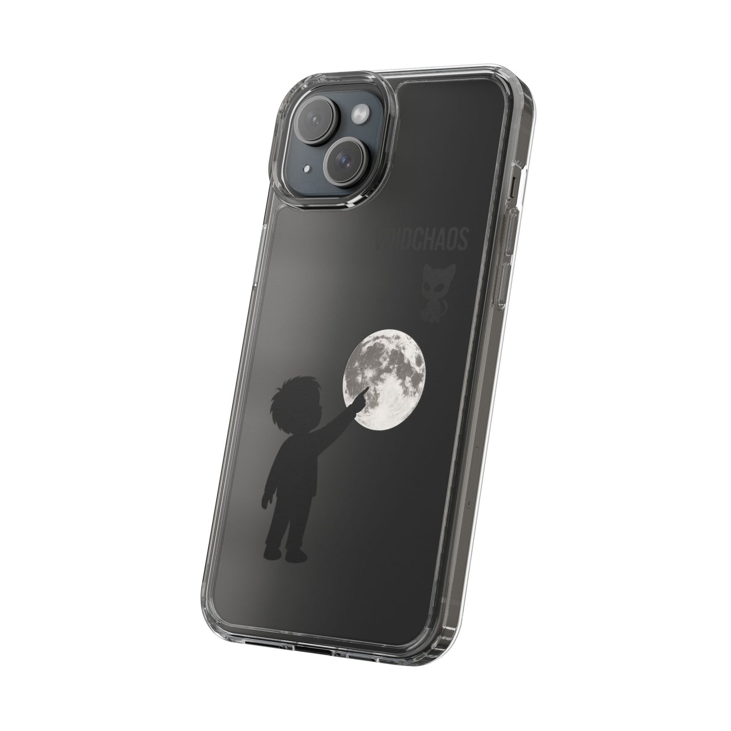 Moonlight Adventure Clear Phone Cases, Celestial Design for Kids, Adventure Gift, Unique Phone Accessories, Halloween, Birthday