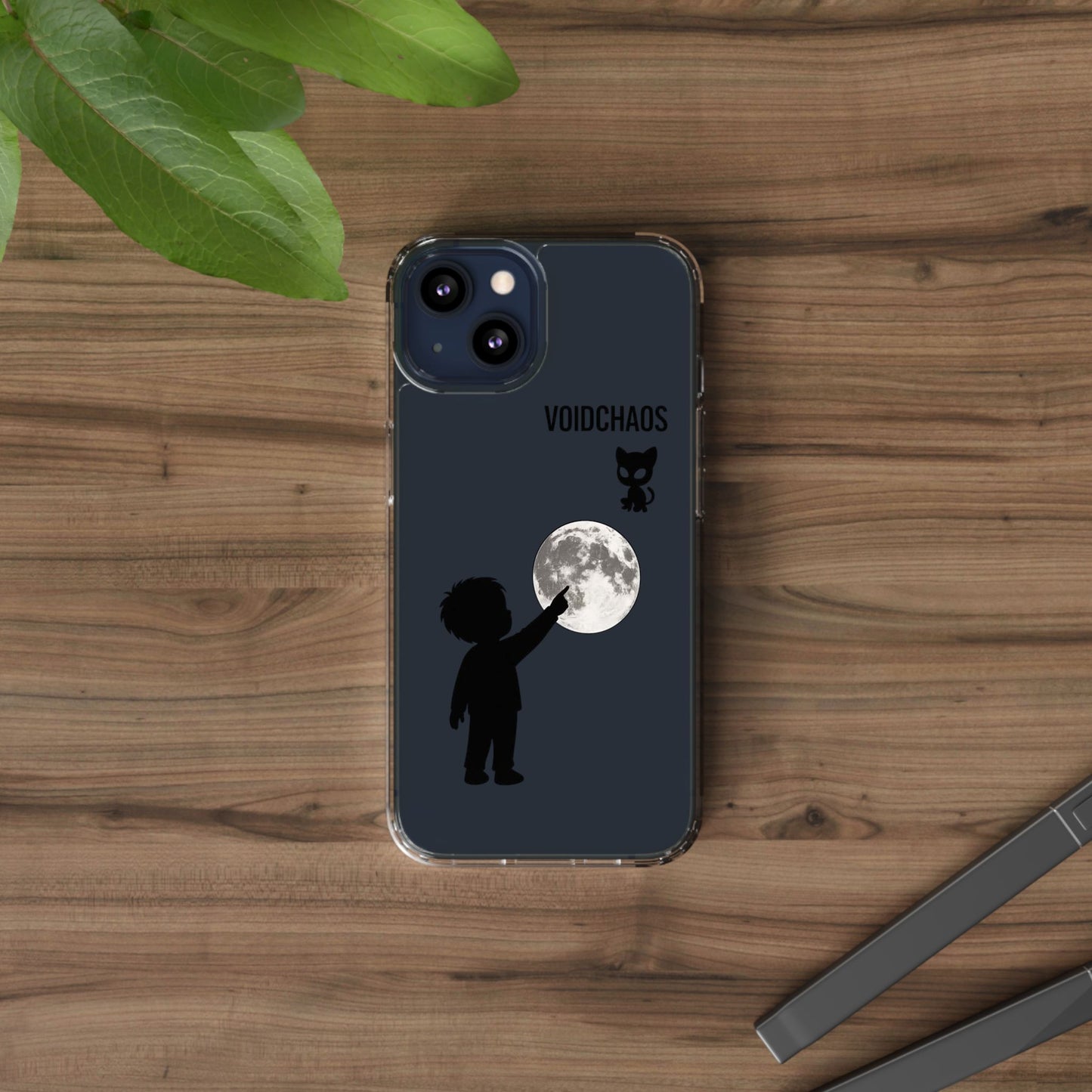Moonlight Adventure Clear Phone Cases, Celestial Design for Kids, Adventure Gift, Unique Phone Accessories, Halloween, Birthday