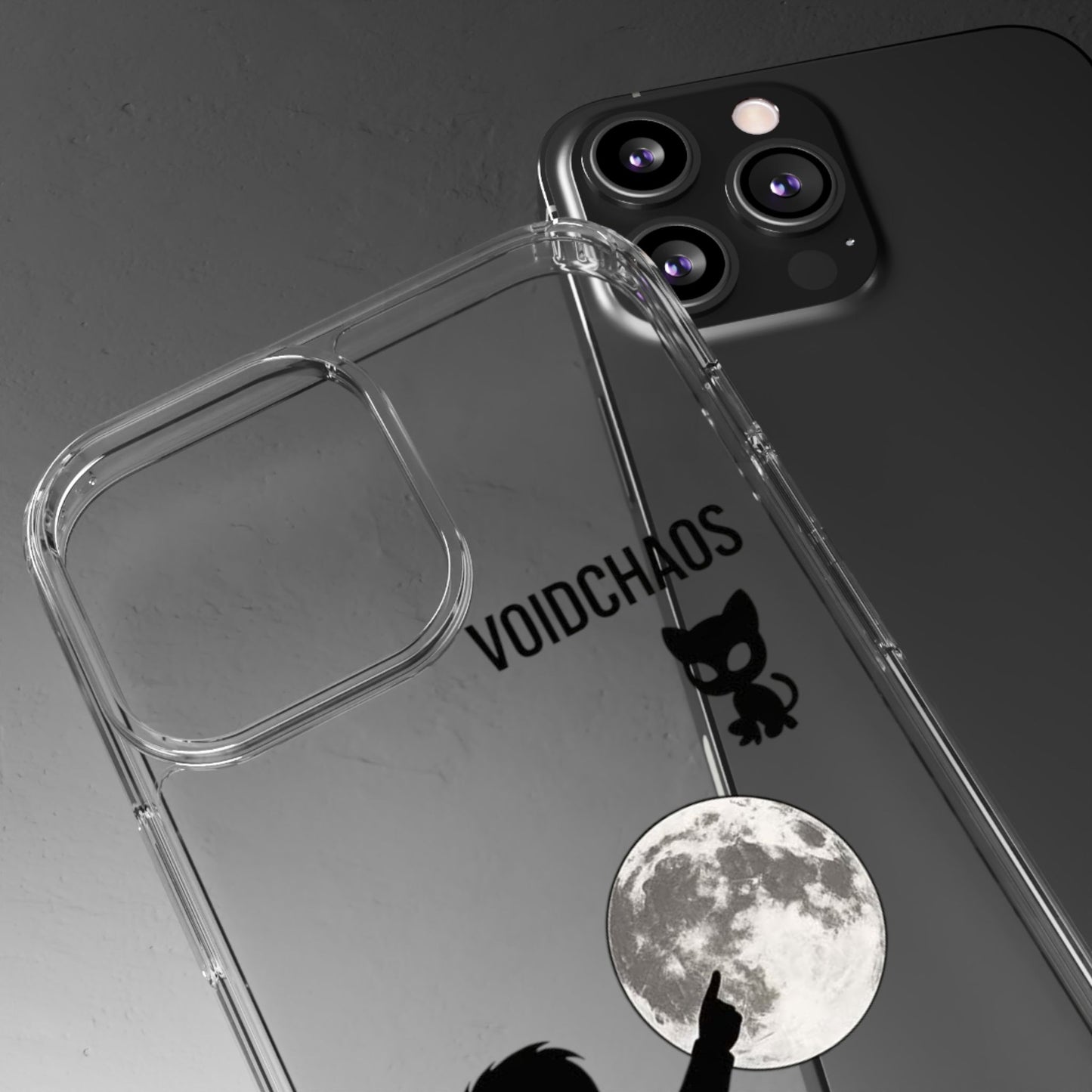 Moonlight Adventure Clear Phone Cases, Celestial Design for Kids, Adventure Gift, Unique Phone Accessories, Halloween, Birthday