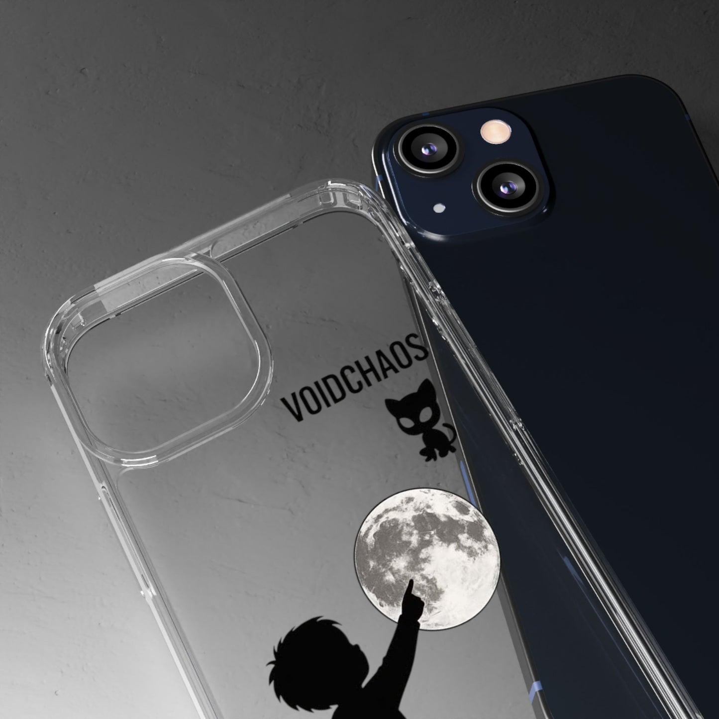 Moonlight Adventure Clear Phone Cases, Celestial Design for Kids, Adventure Gift, Unique Phone Accessories, Halloween, Birthday