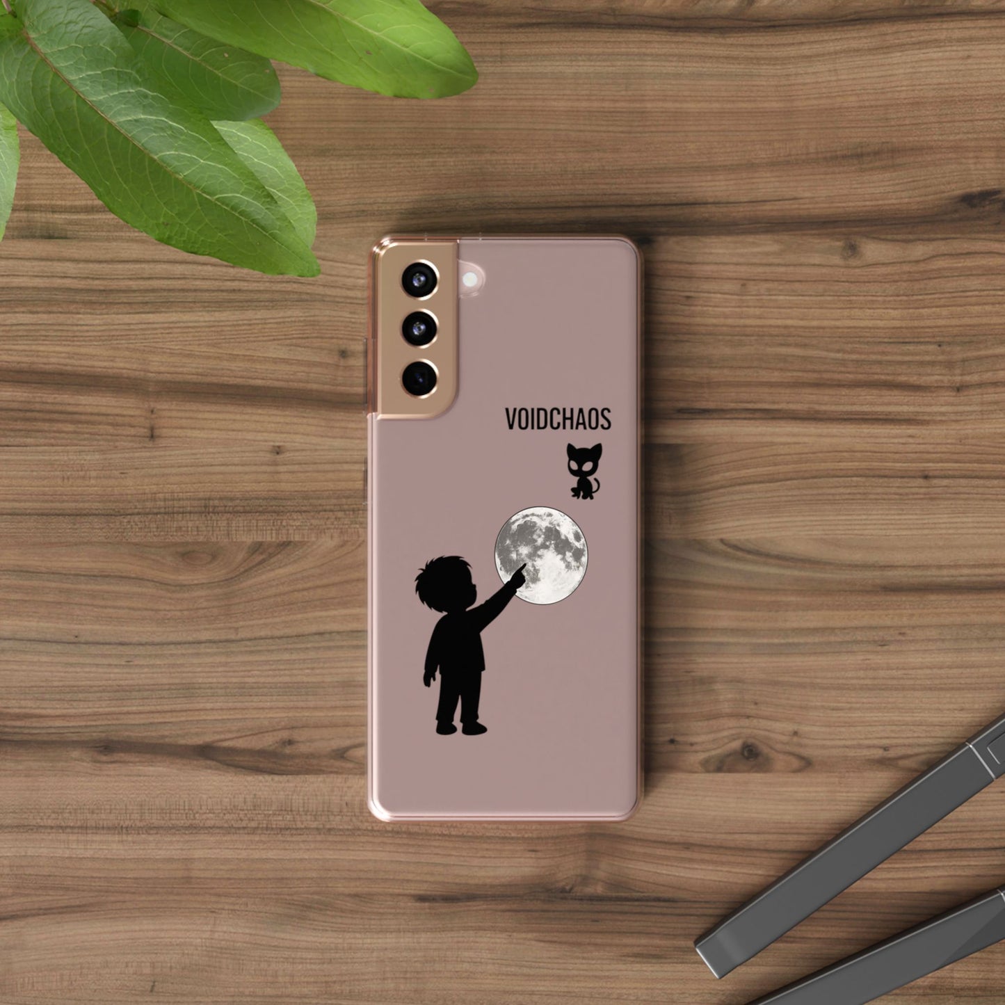 Moonlight Adventure Clear Phone Cases, Celestial Design for Kids, Adventure Gift, Unique Phone Accessories, Halloween, Birthday