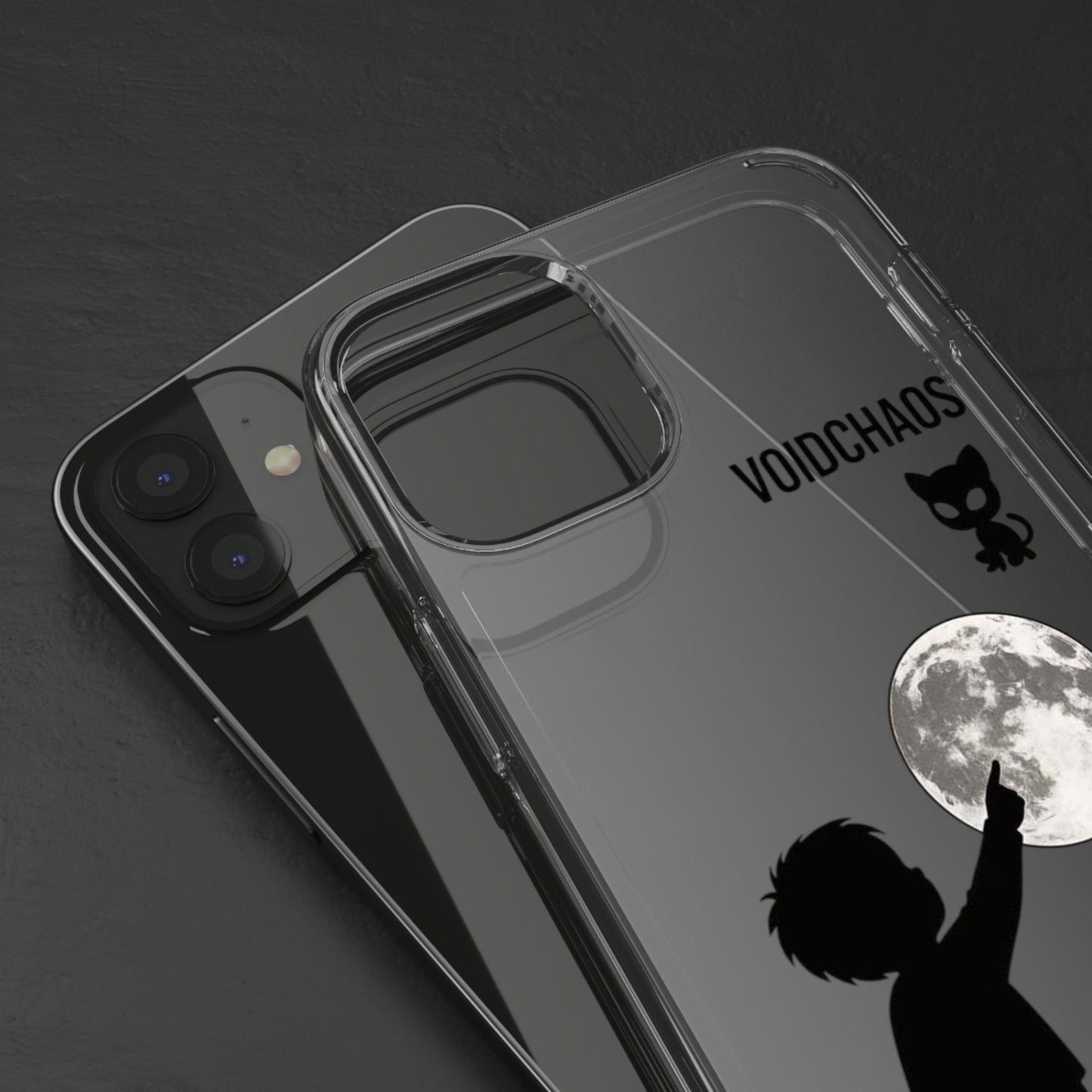Moonlight Adventure Clear Phone Cases, Celestial Design for Kids, Adventure Gift, Unique Phone Accessories, Halloween, Birthday