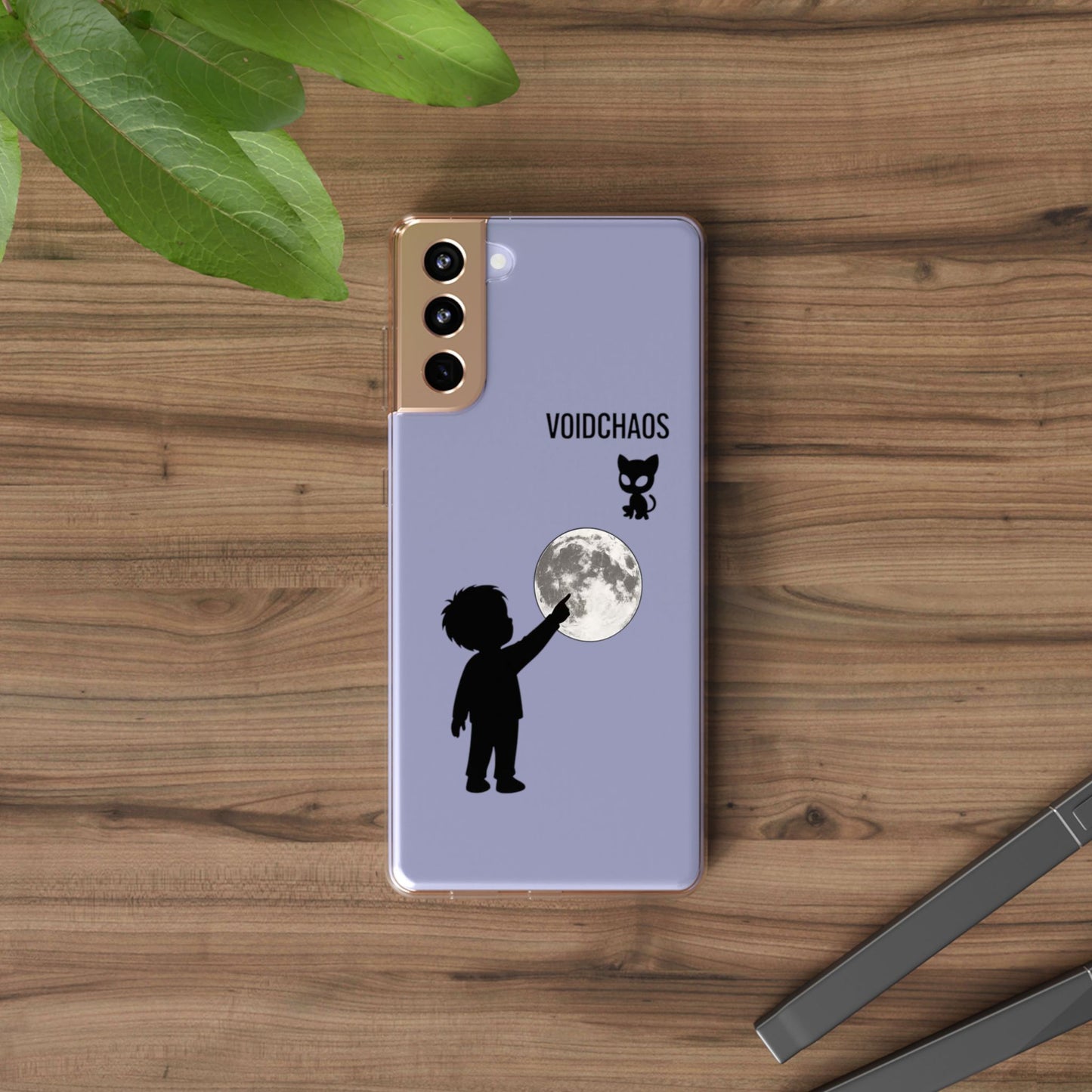 Moonlight Adventure Clear Phone Cases, Celestial Design for Kids, Adventure Gift, Unique Phone Accessories, Halloween, Birthday