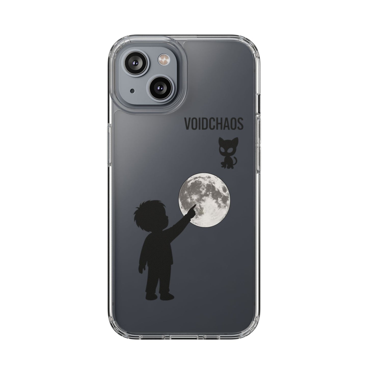 Moonlight Adventure Clear Phone Cases, Celestial Design for Kids, Adventure Gift, Unique Phone Accessories, Halloween, Birthday