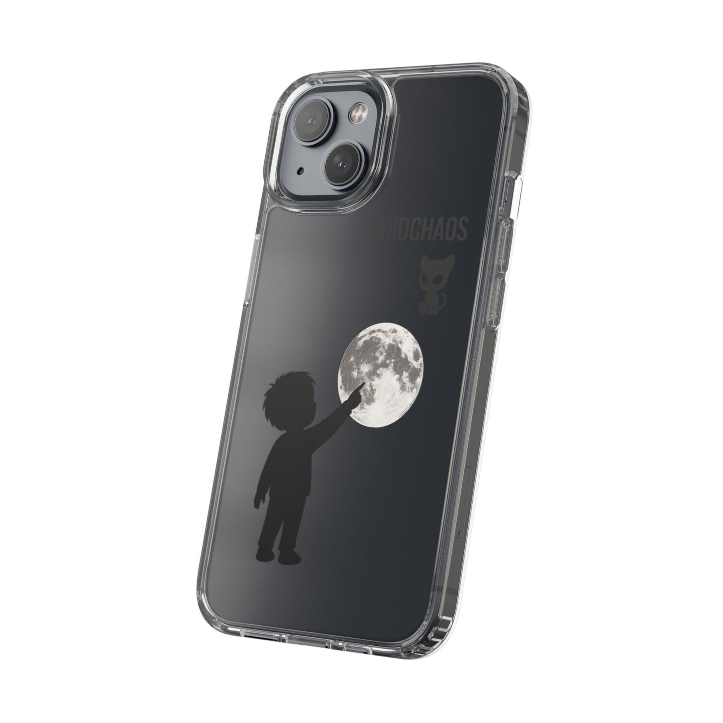 Moonlight Adventure Clear Phone Cases, Celestial Design for Kids, Adventure Gift, Unique Phone Accessories, Halloween, Birthday