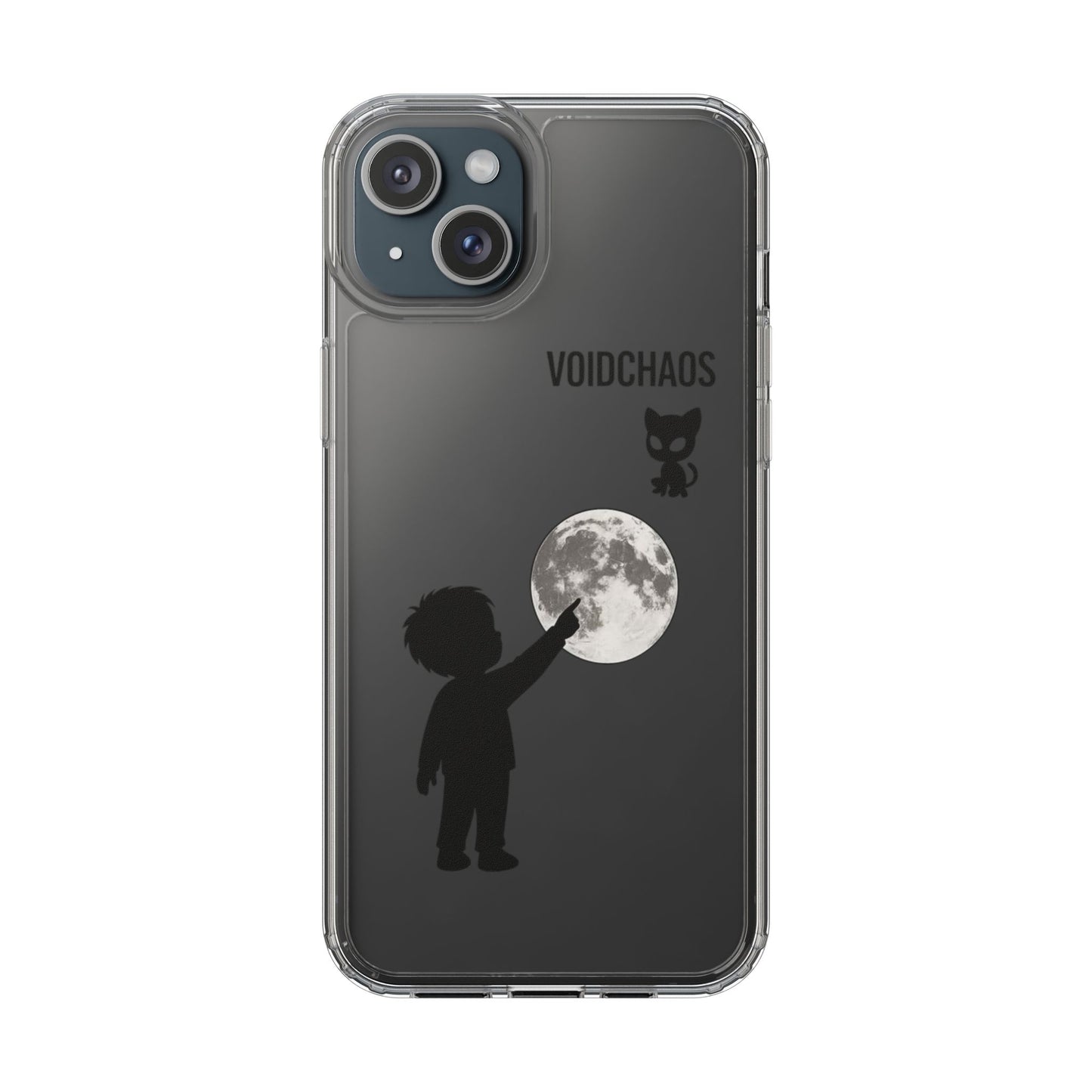 Moonlight Adventure Clear Phone Cases, Celestial Design for Kids, Adventure Gift, Unique Phone Accessories, Halloween, Birthday
