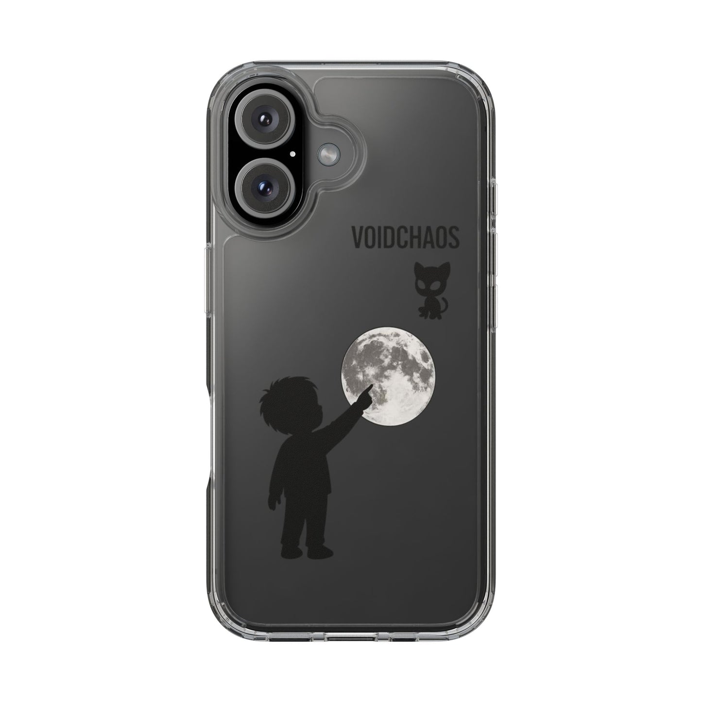 Moonlight Adventure Clear Phone Cases, Celestial Design for Kids, Adventure Gift, Unique Phone Accessories, Halloween, Birthday