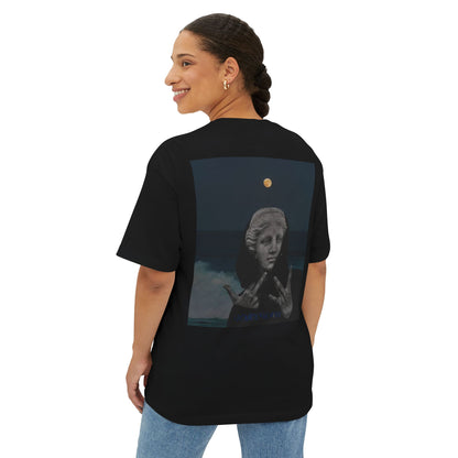 Unisex Oversized Boxy Tee with Artistic Design, Trendy Graphic Shirt, Casual Fashion Top, Gift for Art Lovers, Statement Tee