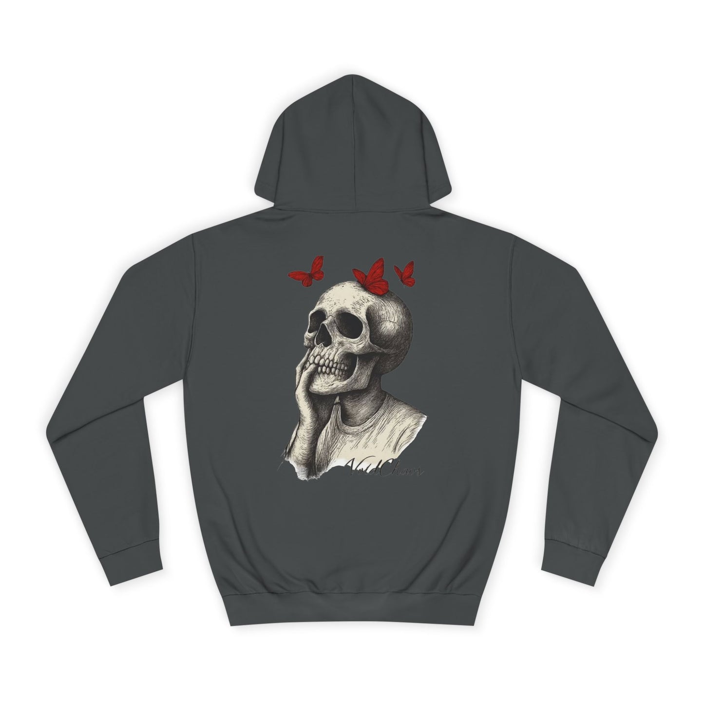 Fashionable Unisex College Hoodie with Skull and Butterfly Design, Cozy College Gear, Unique Graphic Apparel, Perfect for Casual Days, [...]