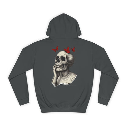 Fashionable Unisex College Hoodie with Skull and Butterfly Design, Cozy College Gear, Unique Graphic Apparel, Perfect for Casual Days, [...]