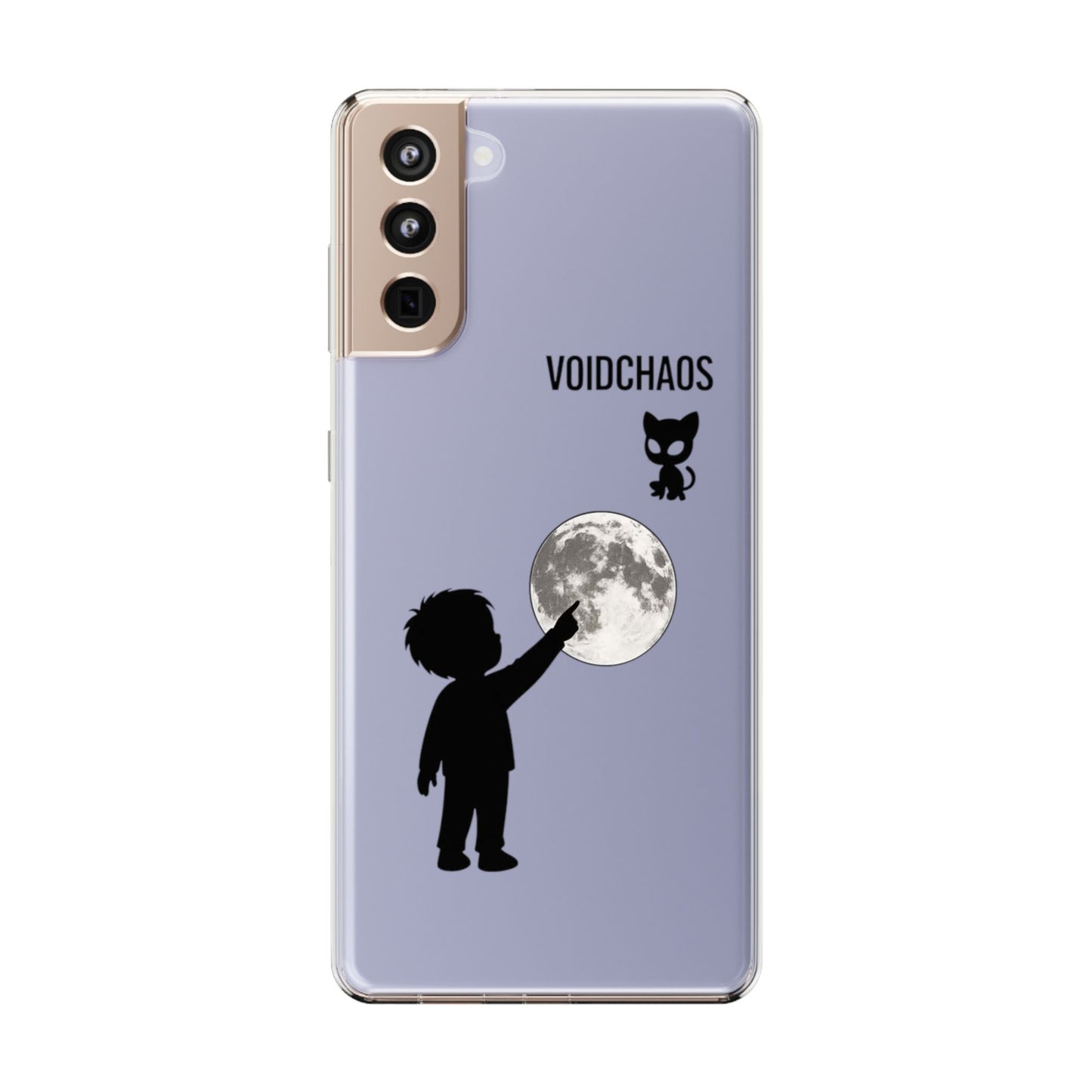Moonlight Adventure Clear Phone Cases, Celestial Design for Kids, Adventure Gift, Unique Phone Accessories, Halloween, Birthday