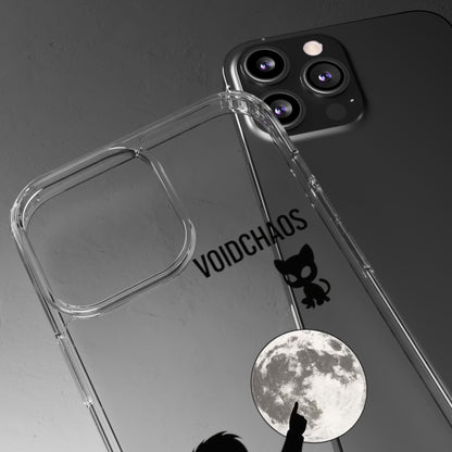 Moonlight Adventure Clear Phone Cases, Celestial Design for Kids, Adventure Gift, Unique Phone Accessories, Halloween, Birthday
