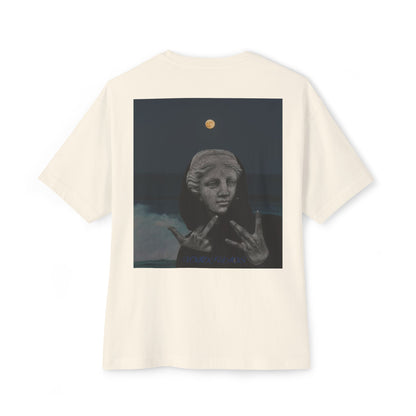 Unisex Oversized Boxy Tee with Artistic Design, Trendy Graphic Shirt, Casual Fashion Top, Gift for Art Lovers, Statement Tee