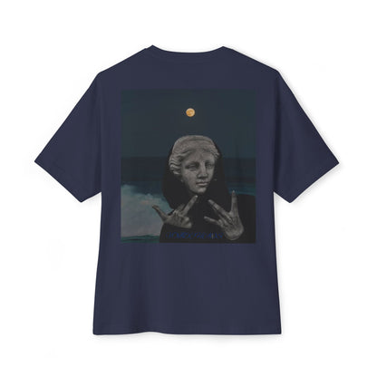 Unisex Oversized Boxy Tee with Artistic Design, Trendy Graphic Shirt, Casual Fashion Top, Gift for Art Lovers, Statement Tee