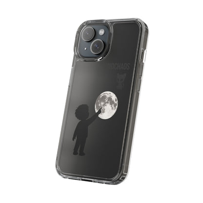 Moonlight Adventure Clear Phone Cases, Celestial Design for Kids, Adventure Gift, Unique Phone Accessories, Halloween, Birthday