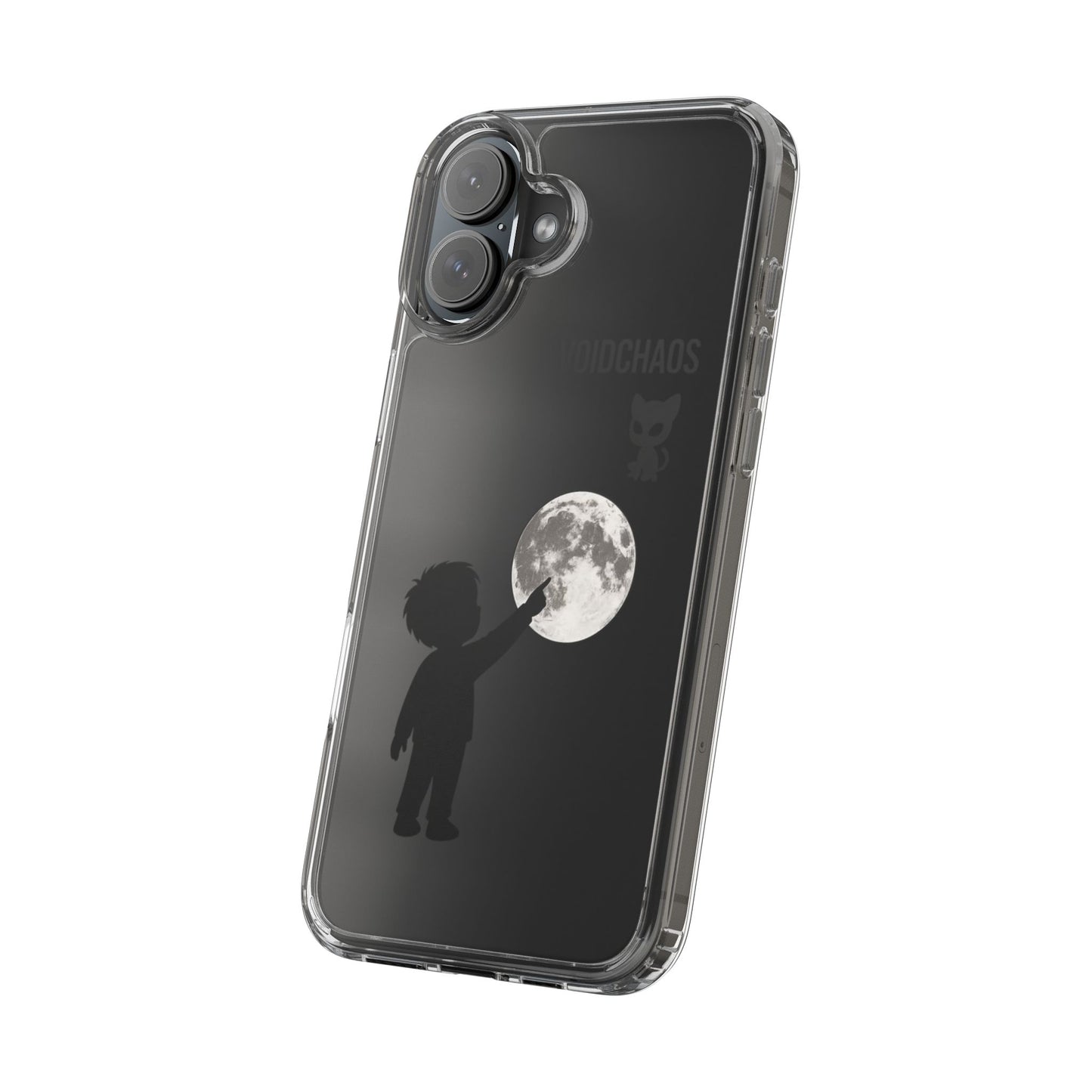 Moonlight Adventure Clear Phone Cases, Celestial Design for Kids, Adventure Gift, Unique Phone Accessories, Halloween, Birthday