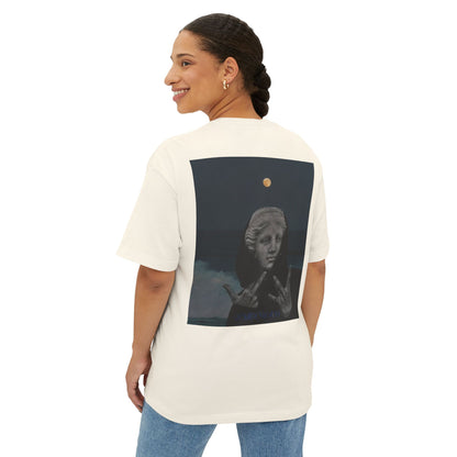 Unisex Oversized Boxy Tee with Artistic Design, Trendy Graphic Shirt, Casual Fashion Top, Gift for Art Lovers, Statement Tee