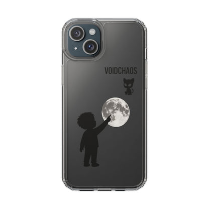 Moonlight Adventure Clear Phone Cases, Celestial Design for Kids, Adventure Gift, Unique Phone Accessories, Halloween, Birthday